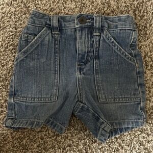 Genuine Kids OshKosh Boy Size 18 Months Shorts Blue Denim 7 Pockets Elastic